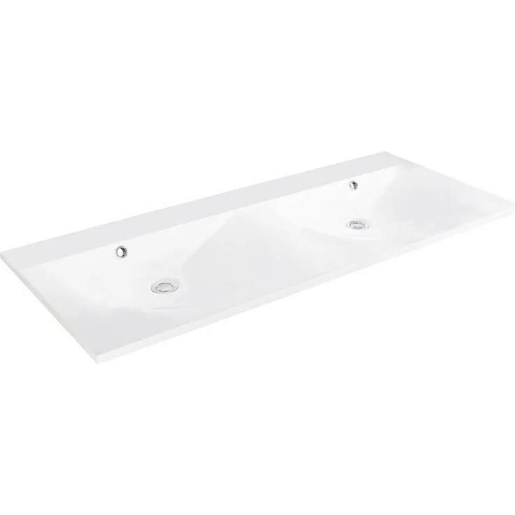 Fackelmann COMO Doppelwaschbecken 120 cm aus Gussmarmor