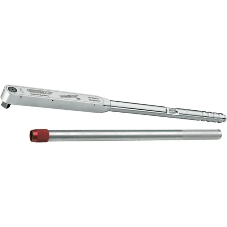GEDORE 8564-01 Aluminium Drehmomentschlüssel DREMOMETER 1'' 750-2000 Nm mit 2 ALU-Verlängerungsrohren ±3% Genauigkeit Zertifikat