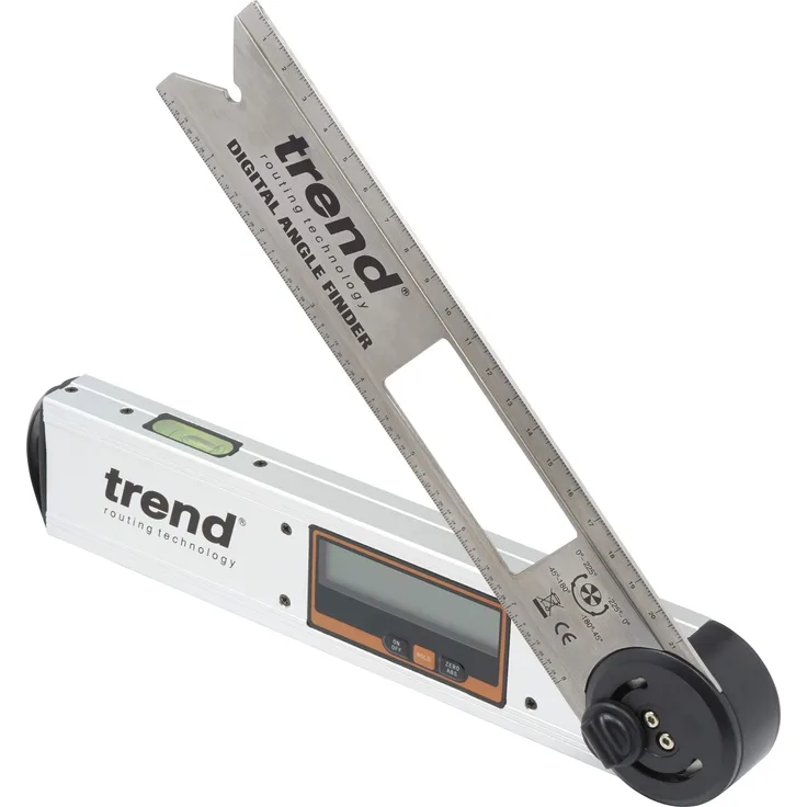 Trend DAF-8 Digitaler Winkelmesser mit Wasserwaage, 20,3 cm – Silber