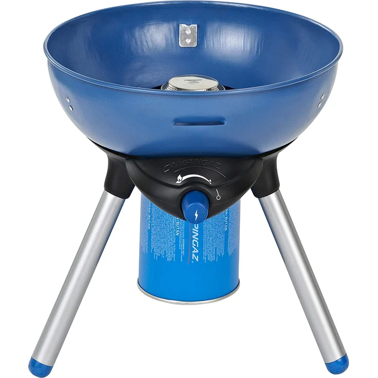 Campingaz Party Grill 200 CV Camping Grill, kleiner Gasgrill für Camping und Gaskocher in einem, Gas-Tischgrill, 2.000 Watt, Betrieb mit CV 470 Gaskartusche, Maße 33 x 32 x 32 cm – Bild 3