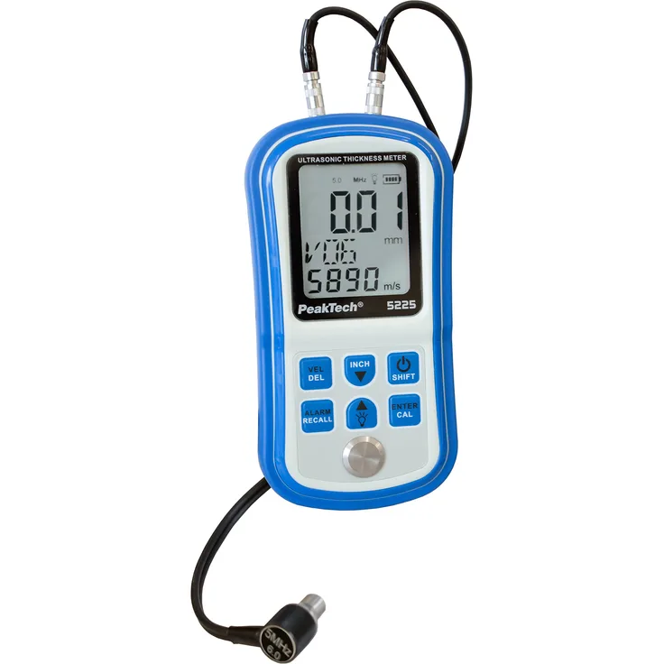PeakTech Ultraschall- Materialstärkenmessgerät für genaue bestimmung der Dicke, gold - silber, 1 Stück, P 5225