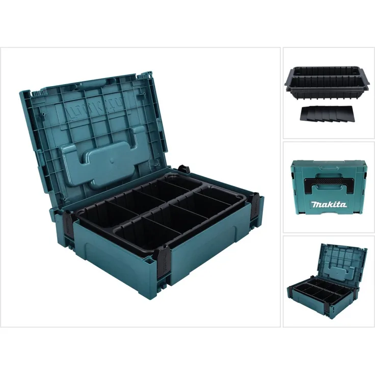 Makita Makpac 1 plus Varioeinsatz mit 2 Fächern P-83680 für Handwerkzeug