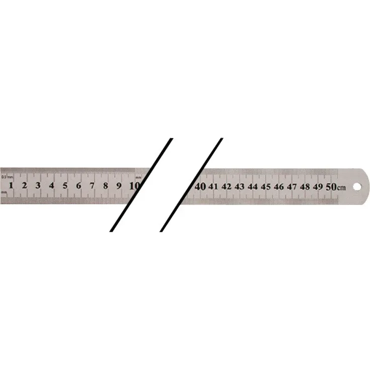 Stahlmaßstab L.500mm STA Teilung B =mm-1-2mm PROMAT