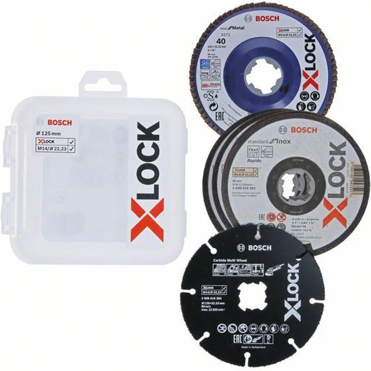 Bosch X-LOCK Trenn- und Fächerschleifscheiben-Set, 5-teilig, 125 mm, CMW - 2608619374 - Preisvergleich