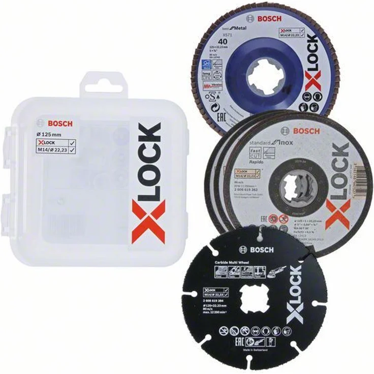 Bosch X-LOCK Trenn- und Fächerschleifscheiben-Set, 5-teilig, 125 mm, CMW - 2608619374 - Preisvergleich – Bild 1