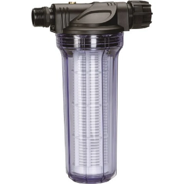 Gardena Pumpen-Vorfilter für Wasserdurchfluss bis 6000 l-h: Effektiver Filter für Gartenpumpen und Hauswasserautomaten, mit Filtereinsatz (1730-20) – Bild 1