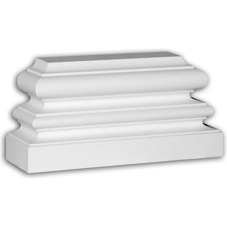 Profhome Decor - Pilaster Sockel 453201 Fassadenelement Pilaster Außenstuck Ionischer Stil weiß