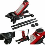 AREBOS 3T Rangierwagenheber Wagenheber Doppelkolben Flach Hydraulisch SUV Rot - Schwarz - Rot