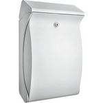 BURG-WÄCHTER Kompakter Briefkasten mit Öffnungsstopp, A4 Einwurf-Format, Vollkunststoff, Swing 4905 W, Weiß