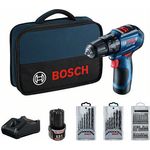 Bosch Professional Akku-Schlagbohrmaschine mit Zubehör Bosch GSB 12V-30