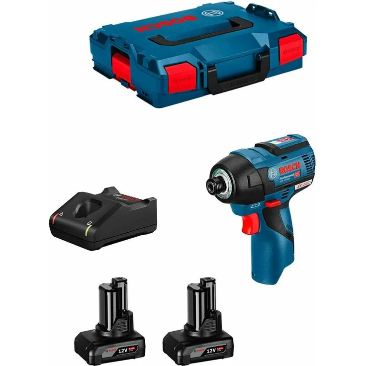 Bosch Professional Drehschlagschrauber GDR 12V-110 (2 x 6,0 Ah + GAL12V-40 + L-Boxx 102)