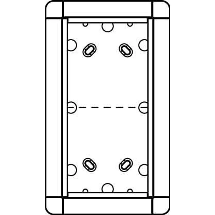 Ritto 1883220 Portier Rahmen AP 2fach silber