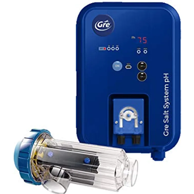 Gre SCGPHP100 Salzchlorator und pH Controller und Dosierpumpe für Pools bis 100 m³