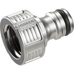 GARDENA Premium Hahnverbinder 21 mm (G 1-2 Zoll): Adapter für Wasserhähne, wertiges Metall, spritzfreier Wasserfluss, frostsicher, verpackt (18240-20)