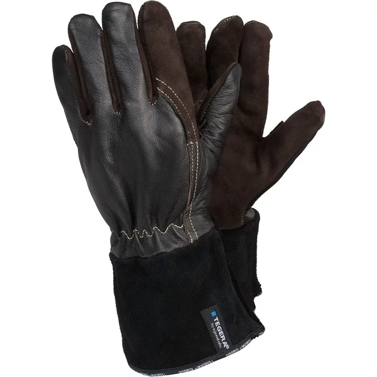 Ejendals Handschuh ''Tegera 132a'' für Schweißerarbeiten Größe 7, 1 Stück, braun / schwarz, 132A-7