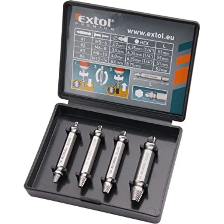 Extol Premium, 8801842, Schraubenausdreher, Set 4 St