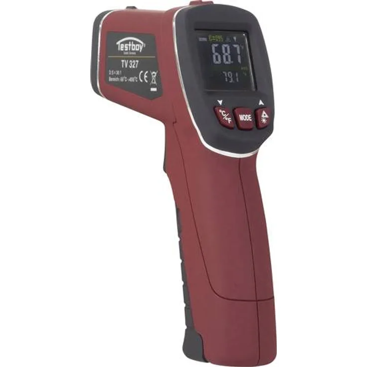 Testboy TV 327 Infrarot-Thermometer Optik 30:1 -50 bis und760°C Berührungslose IR-Messung, Kontaktmessung