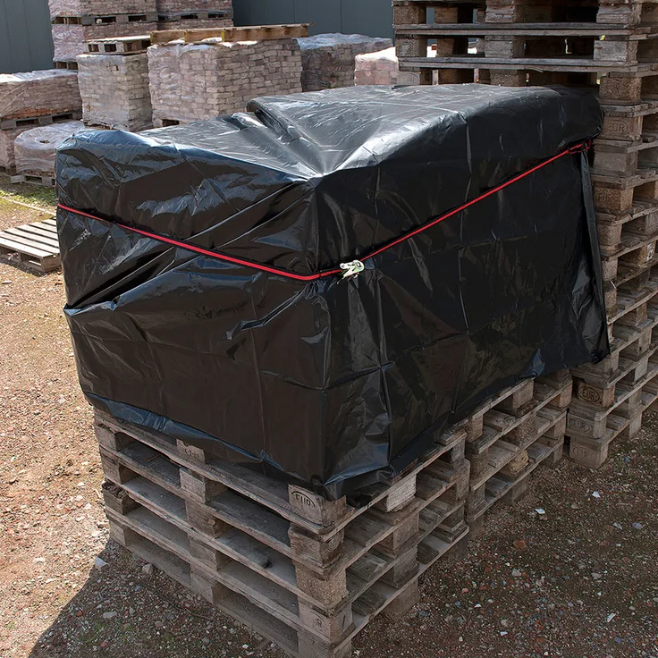 Varo Abdeckplane 48 m² - Stärke 0,10 mm - Schutzplane Gewebeplane Plane - Schwarz
