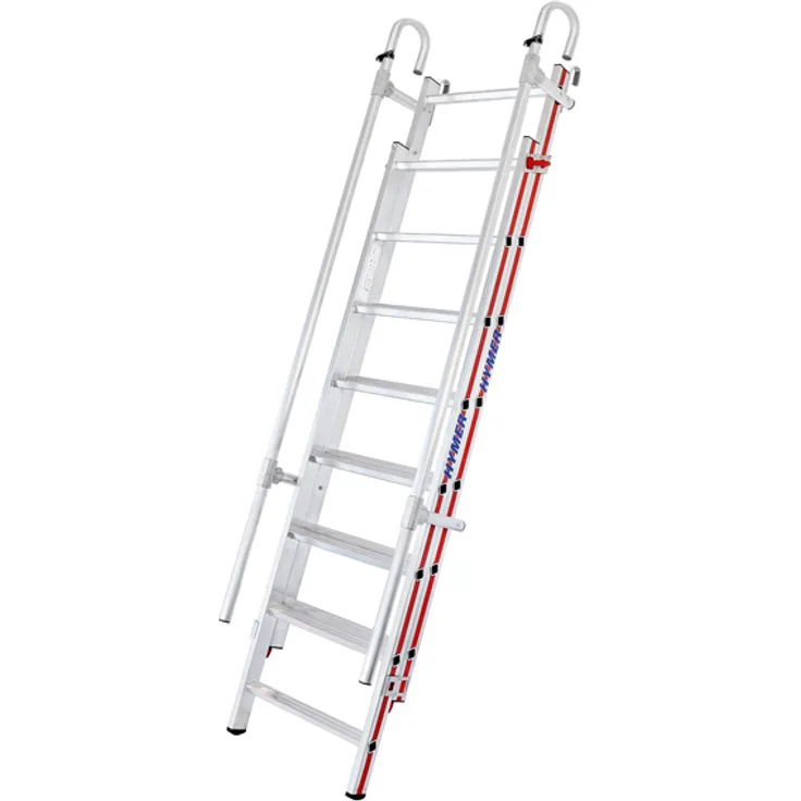 HYMER 609204 Einhänge-Schiebeleiter, 2x8 Sprossen