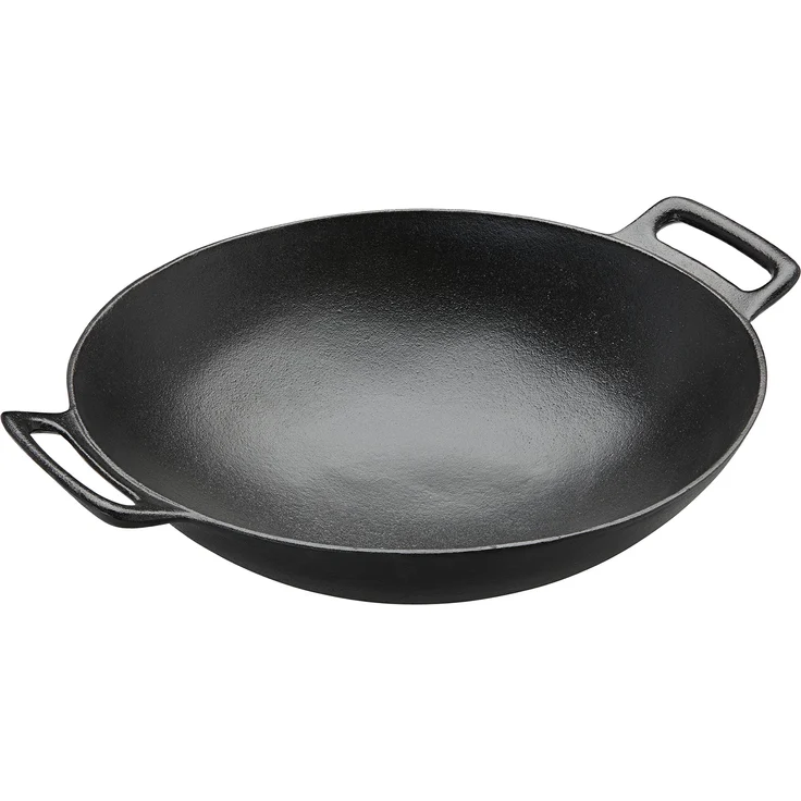 RÖSLE VARIO Wok Pro, Hochwertiger Wok aus emailliertem Gusseisen zum scharfen Anbraten, asiatische Küche, für Herd und Grill geeignet – Bild 1