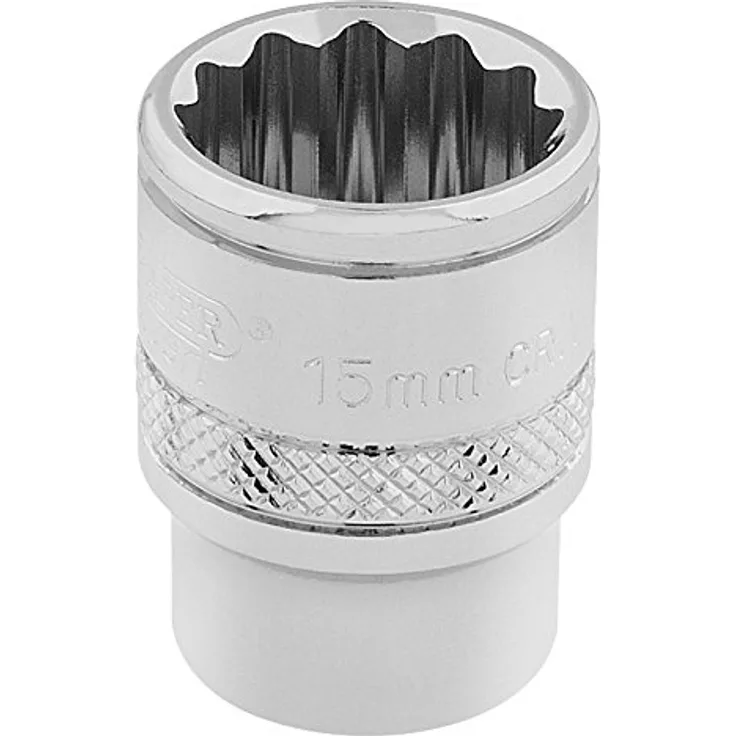 Draper 32778 3-8 Zoll Vierkantantrieb Hi-Torq 12-kant Stecknuss, blau, 15 mm