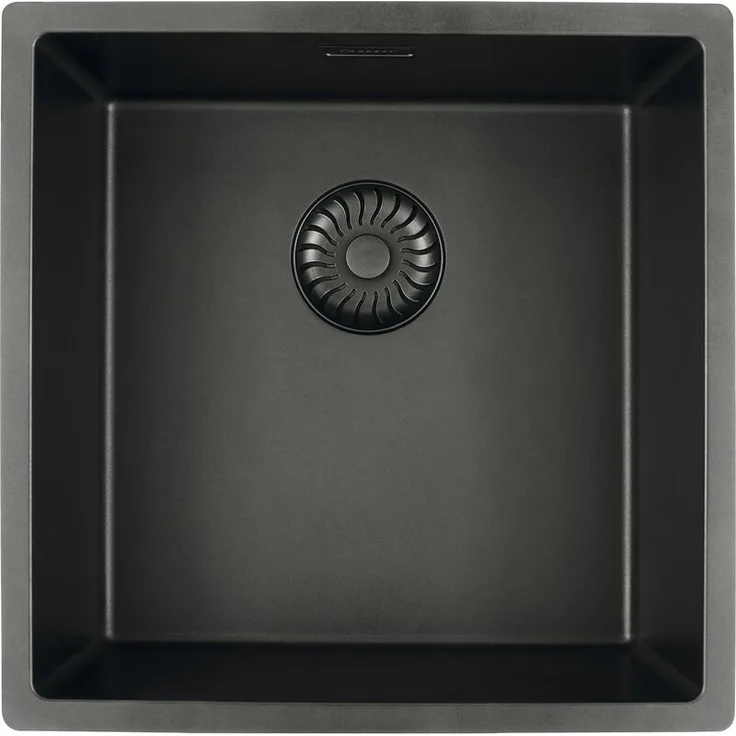 SOLIDO flächenbündige Spüle CAGRPP40BK-FL Black Line, schwarz