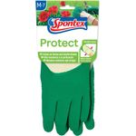 Spontex Protect Gartenhandschuhe, extra robust für Dornen und Hecken, mit Naturlatexbeschichtung, Größe M, 1 Paar