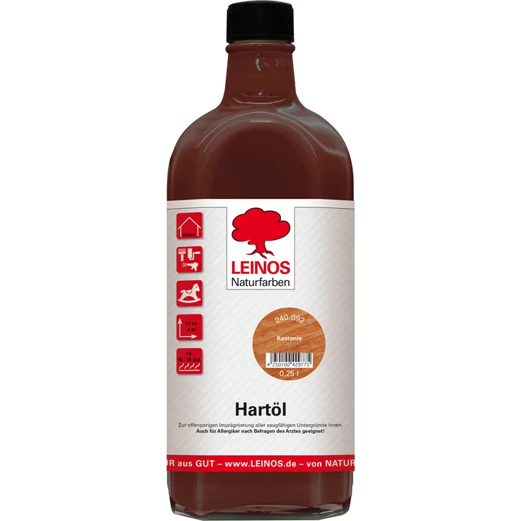 Leinos 240 Hartöl für Innen 092 Kastanie 0,25 l