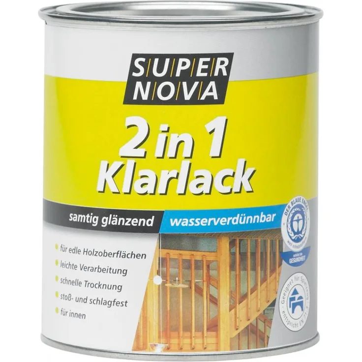 SUPER NOVA - SUPER NOVA Klarlack 2in1 seidenglänzend, farblos, 750 ml - transparent