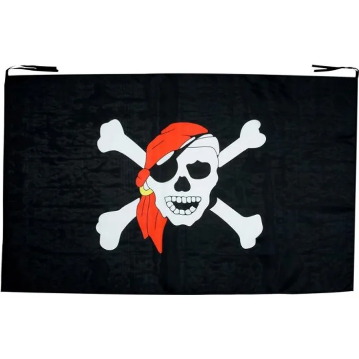 Widmann S,R,L, 8216959 - Piraten Fahne 130X80 Fasching Karneval Flagge Totenkopf