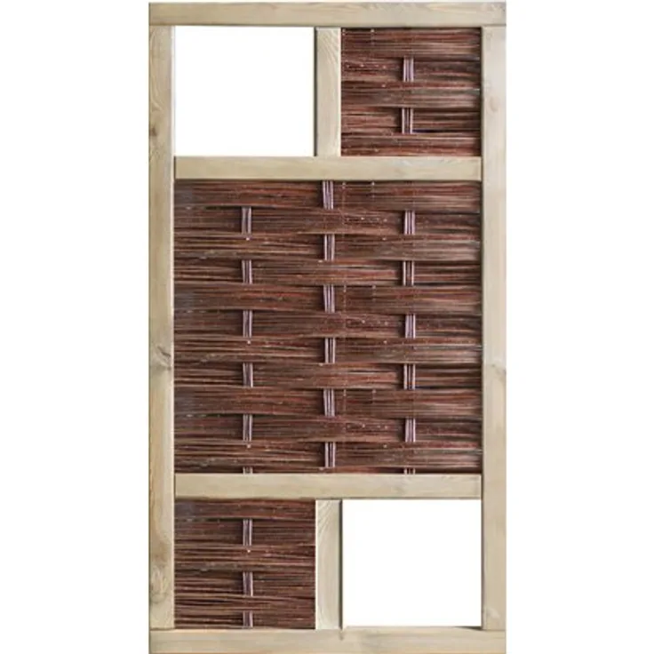 T & J Weidengeflechtzaun Labo 3D Fenster Oben und Unten 94 x 180 cm