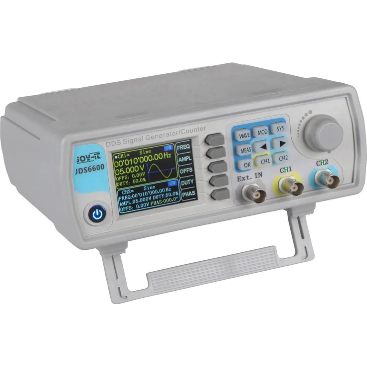 Joy-it JDS6600 Funktionsgenerator netzbetrieben 0Hz - 60MHz 2-Kanal Sinus, Dreieck, Rechteck, Puls, Rauschen, Lorentzkurve