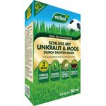 WESTLAND Schluss mit Unkraut und Moos Rasendünger, 2,8 kg für 80 m²