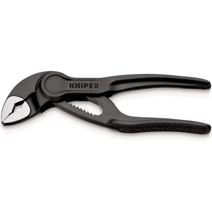 KNIPEX 87 00 100 Cobra XS Rohr- und Wasserpumpenzange aufgeprägte, raue Oberfläche grau atramentiert 100 mm – Bild 1