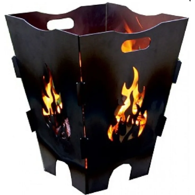 Feuerkorb aus Stahl, Stecksystem, Feuerstelle