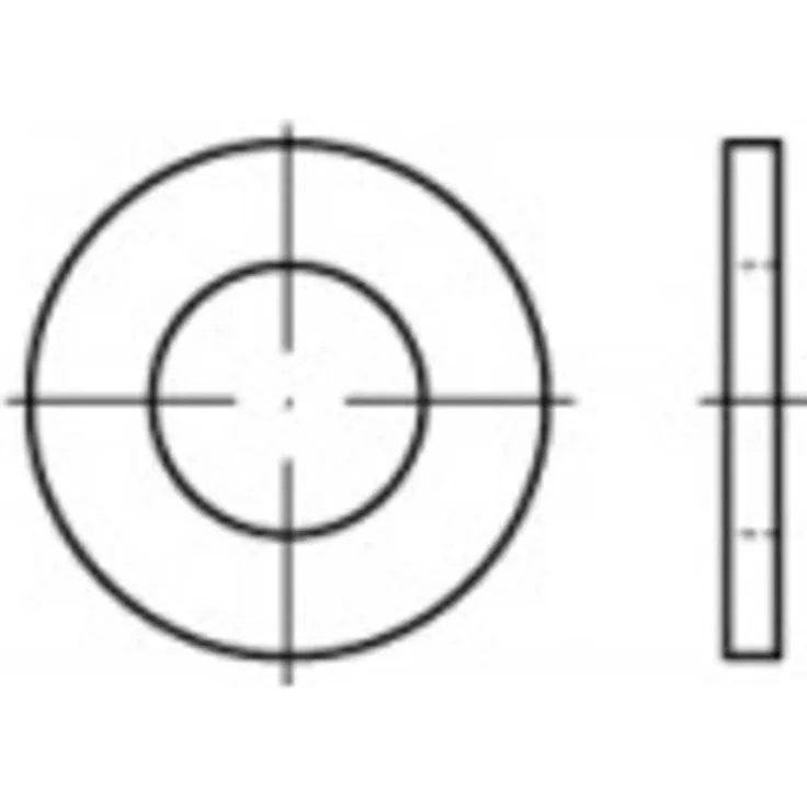 TOOLCRAFT Unterlegscheiben 10.5mm 20mm Stahl galvanisch verzinkt 100 St. 105404