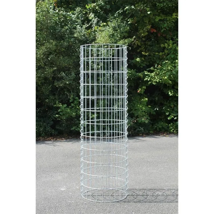Gabione Steingabionen Steinkorb Drahtkorb Gabionensäule rund Ø 35 cm 1,00 m