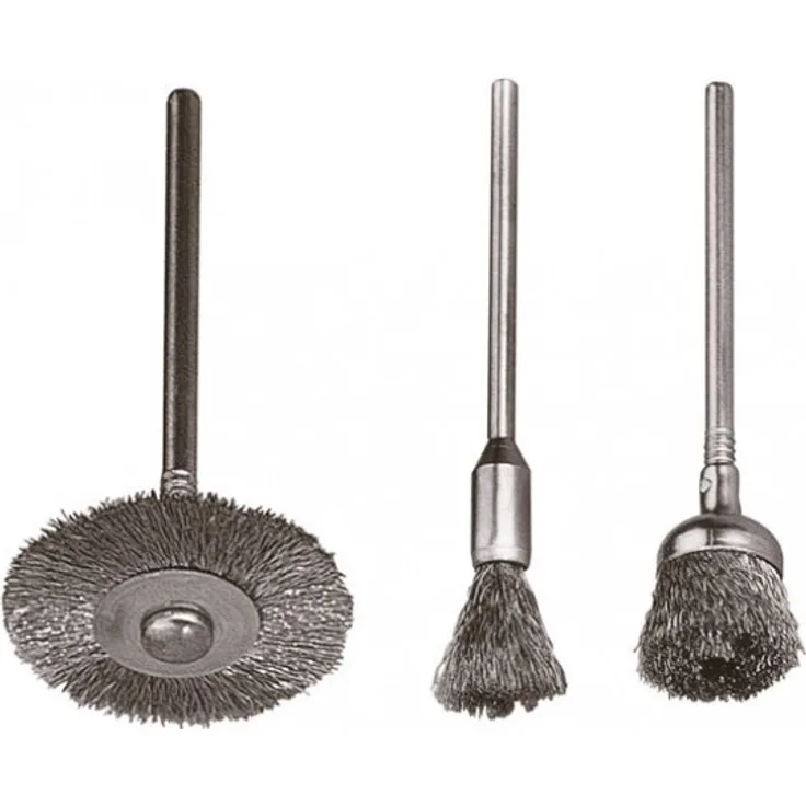 wolfcraft 1 Set Minibürsten S=2,3 mm, 3-teilig