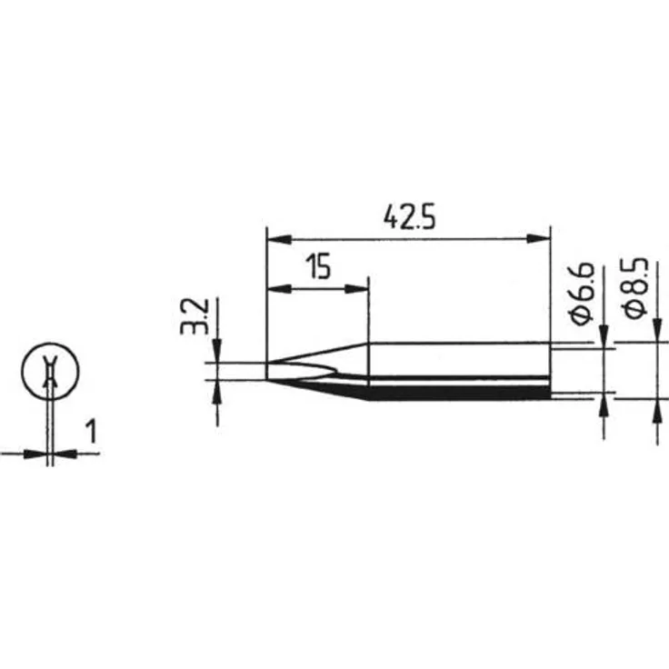 Ersa ERSADUR Dauerlötspitze gerade meißelförmig 3,2 mm 0842ED