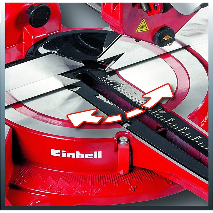 Einhell Zug-Kapp-Gehrungssäge TC-SM 2131 Dual (4300835) 1800 W Sägeblatt 210 mm Schnittbreite 310 mm – Bild 6