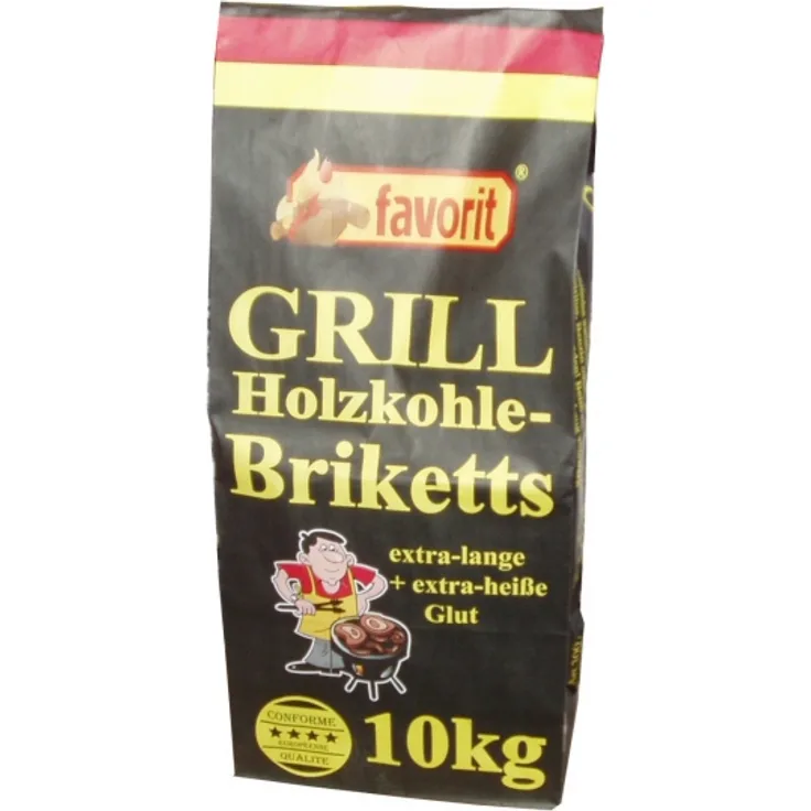 Favorit 3001 Grill Holzkohle Briketts 10 kg Holzkohlenbriketts