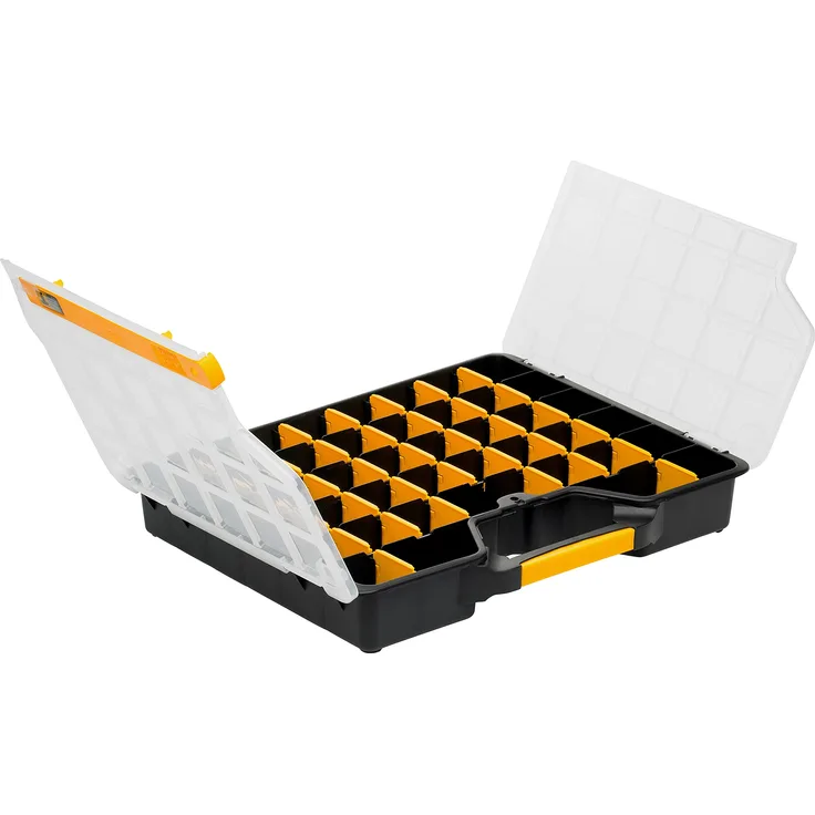 Allit 457430 EuroPlus Basic >S<47-7-36,schw Sortimentskasten, Sortierkasten, Schwarz, Gelb, transparent, 1 Stück