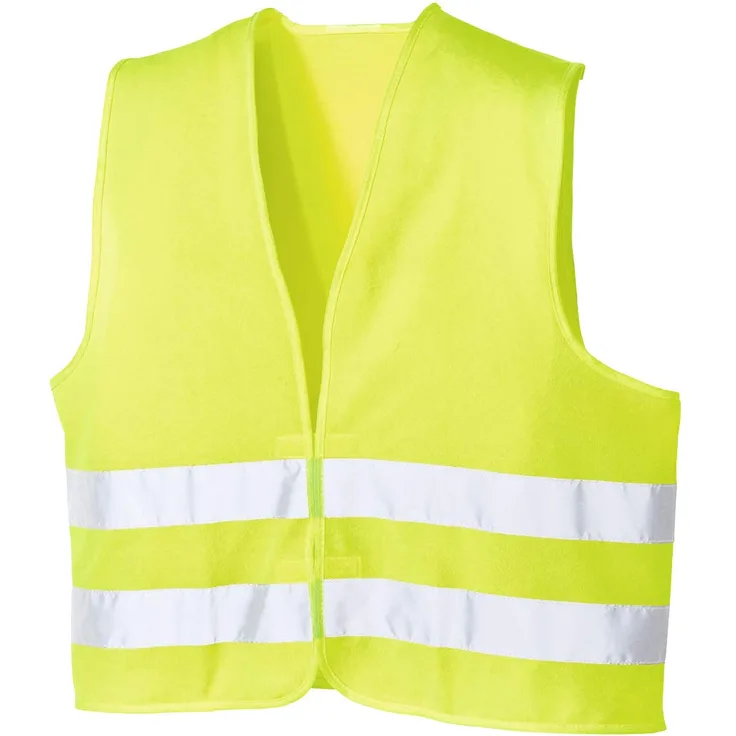Feldtmann 20-004205 Workwear Warnweste EN471 Polyester Warnschutzweste mit Reflexstreifen, gelb