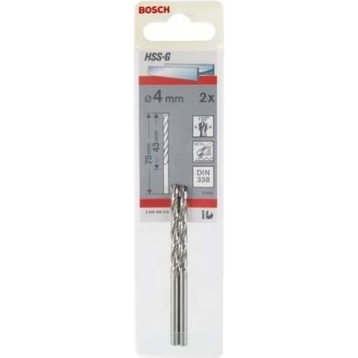 Bosch Professional Metallbohrer HSS-G geschliffen (2 Stück, Ø 3,2 mm) - Preisvergleich – Bild 1