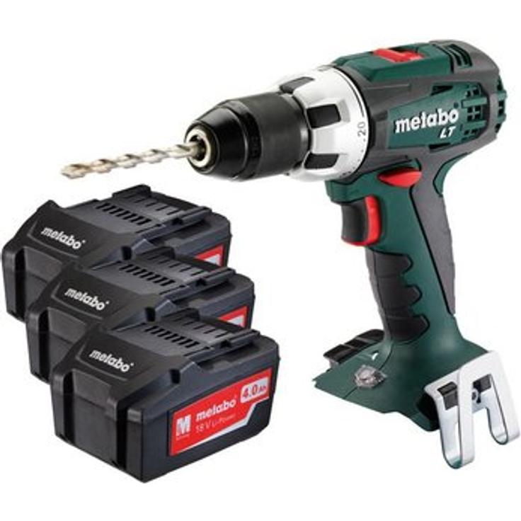 Metabo Akku Bohrschrauber BS 18 LT SET (3x 4,0 Ah 18 V Werkzeugakku Ladegerät, Akkuschrauber mit Metaloc Koffer) 602102960 – Bild 1