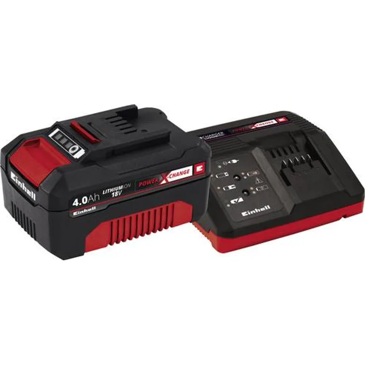 Einhell Power X-Change PXC Li-Ion Werkzeugakku 18 V / 4,0 Ah + Ladegerät, Starter-Set