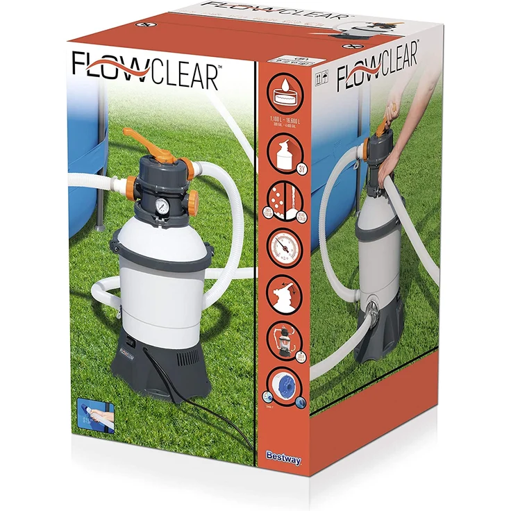 Bestway Pool Sandfilterpumpe 3.028 l/h – Bild 4