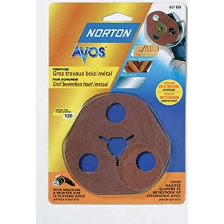 Norton 3 Schleifscheiben Avos Korund Durchmesser 115 mm, Körnung 36