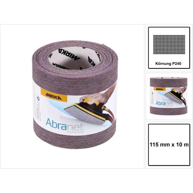 Mirka 2975437 545BY001253R Abranet 115 mm x 10 m P240