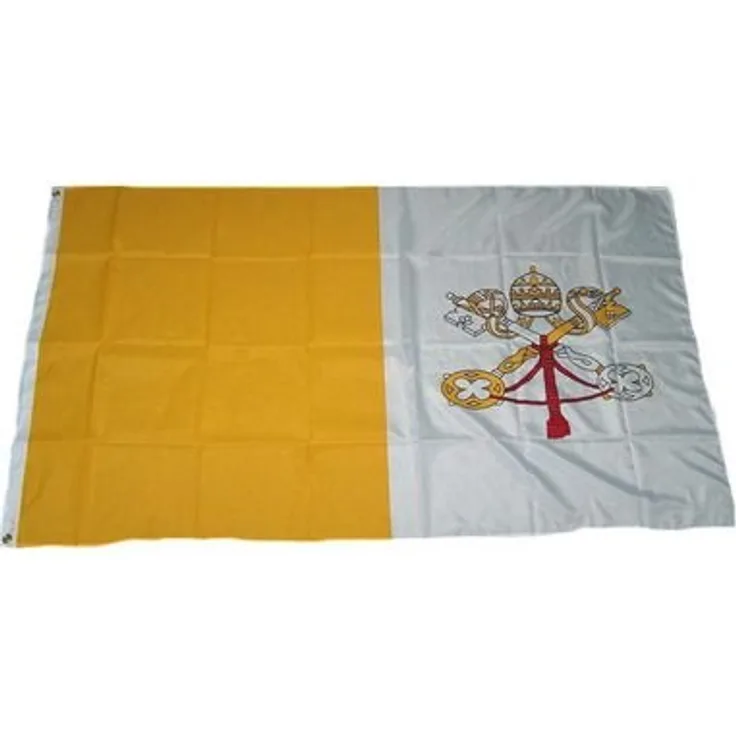 Flaggenking Vatikan - Vatikanstadt Flagge-Fahne - wetterfest, weiß, 150 x 90 x 1 cm, 16900